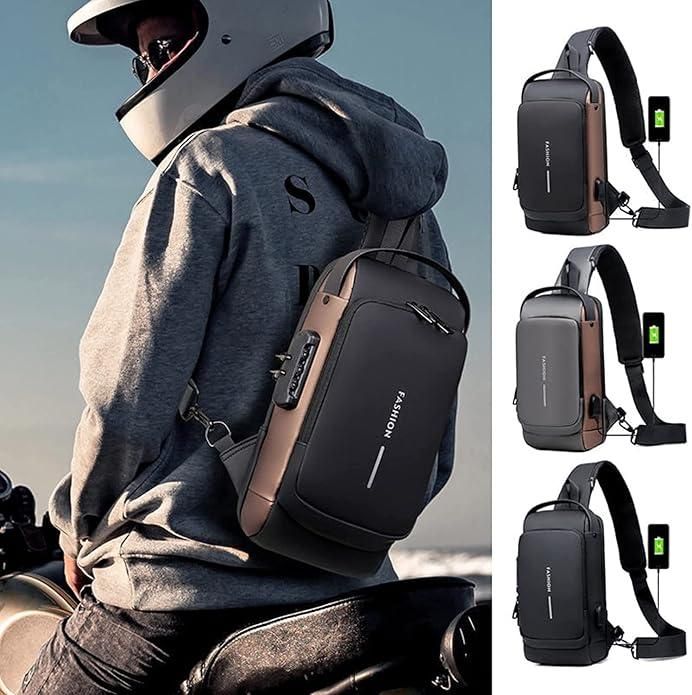 🚀 UrbanGear Smart Sling Bag - Waterproof USB Charging.
