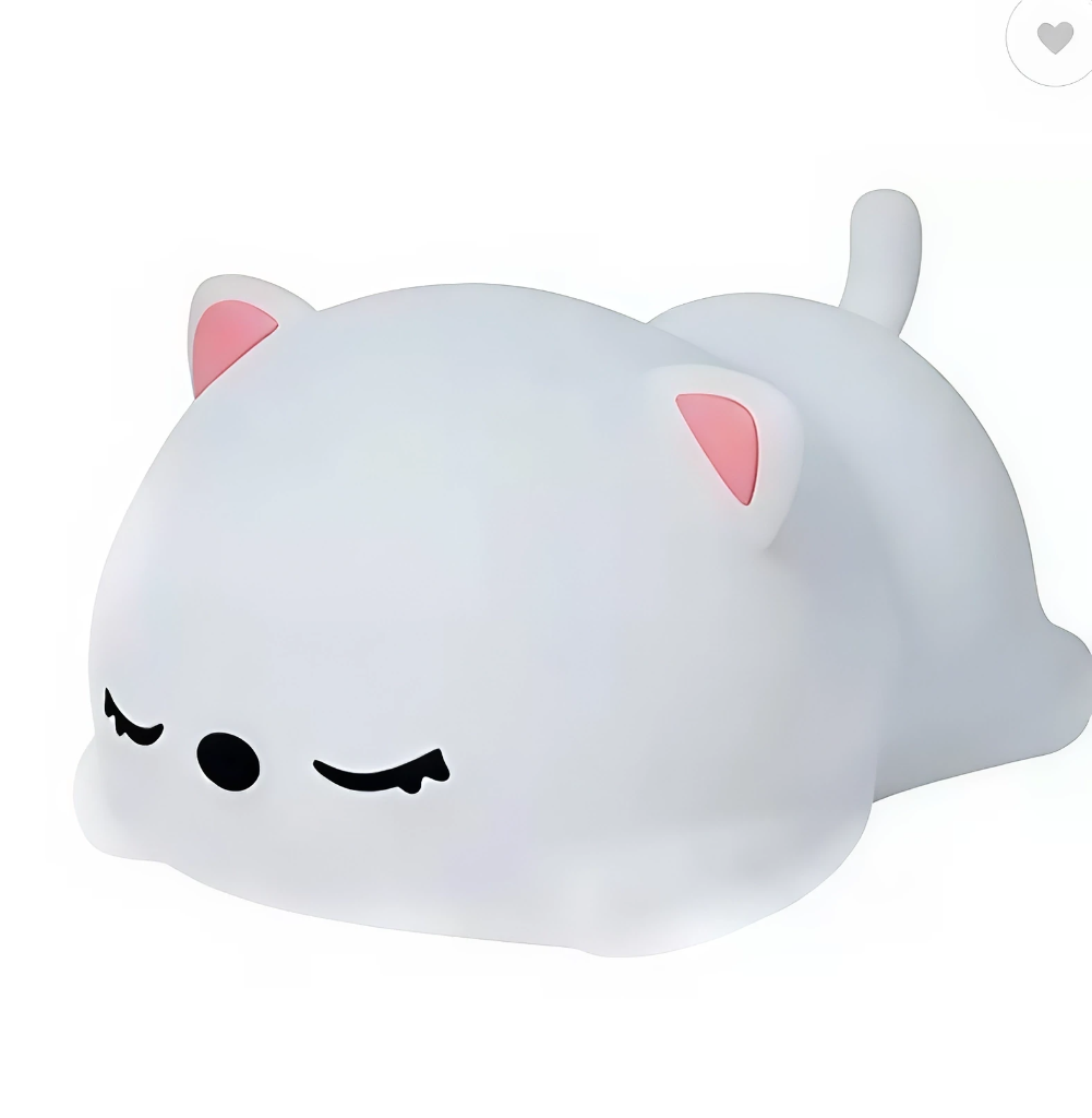 Silicon Snoring Cat Night Light Lamp