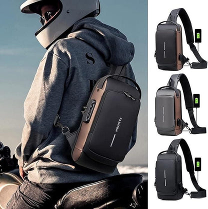 🚀 UrbanGear Smart Sling Bag - Waterproof USB Charging.