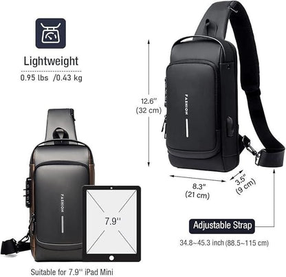 🚀 UrbanGear Smart Sling Bag - Waterproof USB Charging.