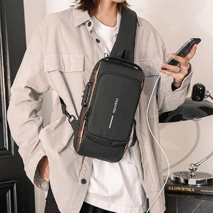 🚀 UrbanGear Smart Sling Bag - Waterproof USB Charging.
